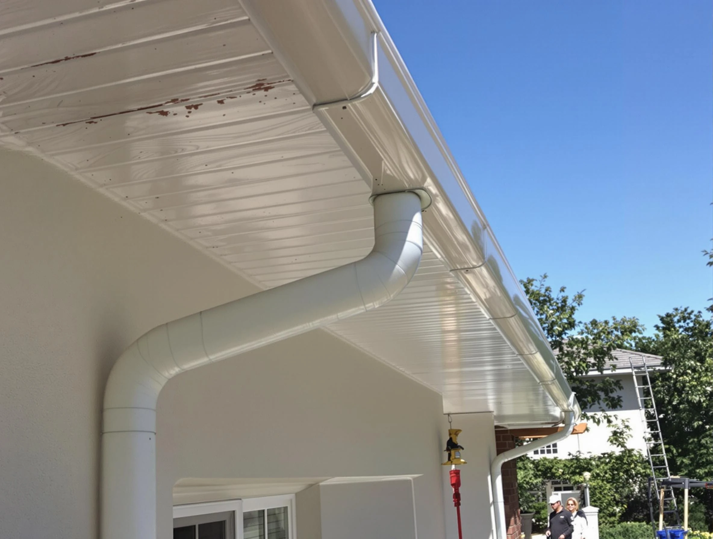 On-site seamless gutter fabrication by Bedford Roofing Company in Bedford, OH